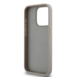 DKNY DKHCP15LPRTHSLE iPhone 15 Pro 6.1 inch beige hardcase Leather Mono Stripe & Metal Logo - imagine 7