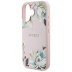Case Guess Grained Printed Flower Pattern MagSafe for iPhone 16 pink - imagine 6