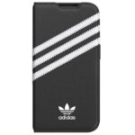 Adidas OR Booklet Case PU iPhone 14 Pro black white 50196 - imagine 2