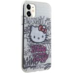 Hello Kitty HKHCN61HDGPHT iPhone 11 / Xr 6.1"white hardcase IML Kitty On Bricks Graffiti - imagine 4