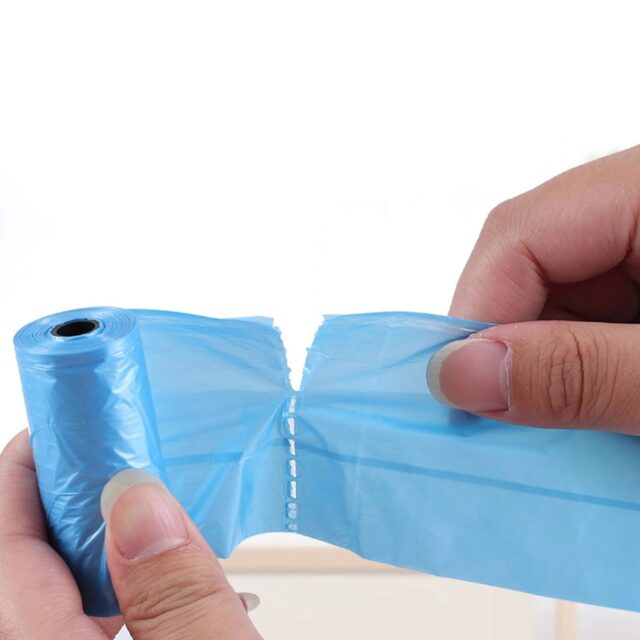 Extralink Dog Waste Bags, Strong Plastic Poop Bags 120 Count, 8 Rolls, Blue - imagine 4