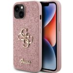 Guess GUHCP15MHG4SGP iPhone 15 Plus / 14 Plus 6.7" pink hardcase Glitter Script Big 4G