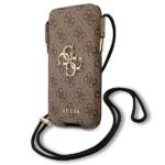 Guess Torebka na telefon GUHCP12M4GPSBR 6,1" brown 4G Metal Logo