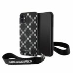 Karl Lagerfeld KLHCN61SAKLMBSK iPhone 11/ Xr  6.1" black hardcase Monogram Losange Saffiano
