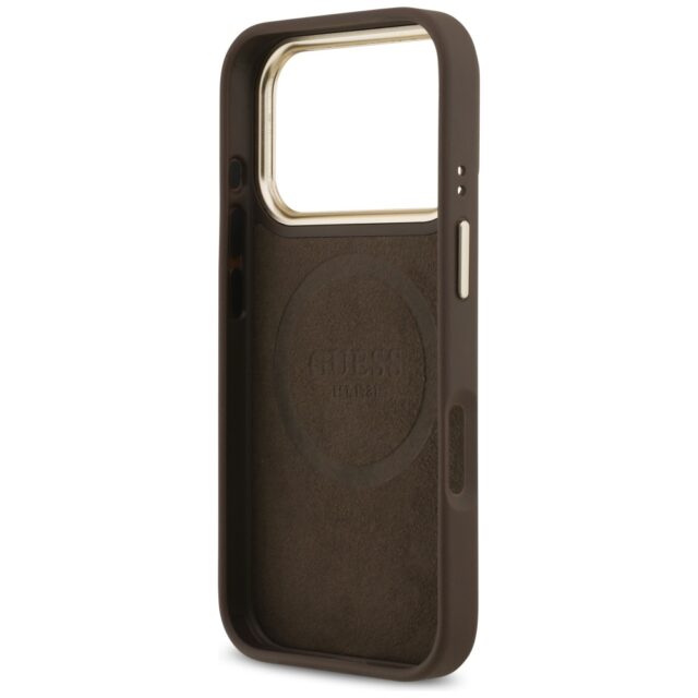 Guess 4G Logo Plate MagSafe Case for iPhone 17 Pro Brown - imagine 7