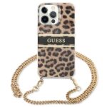 Guess GUHCP13LKBCLE iPhone 13 Pro / 13 6,1" Leopard hardcase Gold Strap - imagine 3