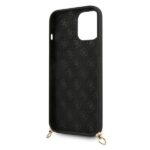 Guess GUHCP12MPUSTCRBK iPhone 12/12 Pro 6,1" black hardcase Silicone Printed Logo Strap - imagine 5
