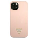 Guess GUHCP13MSLTGP iPhone 13 / 14 / 15 6,1" pink hardcase Silicone Triangle - imagine 3