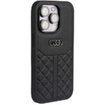 Audi Genuine Leather iPhone 14 Pro 6.1" black hardcase AU-TPUPCIP14P-Q8/D1-BK - imagine 2