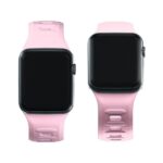 3MK Silicone Watch Strap Powder Pink for Apple Watch 42/44/45/49 mm - imagine 3