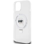 Karl Lagerfeld KLHMP15SHMRSKHH iPhone 15/ 14 / 13 6.1" white hardcase Ring Stand Karl Head Mag - imagine 6