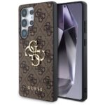 Case Guess Big 4G Logo Classic Logo to Samsung Galaxy S25 Ultra brown