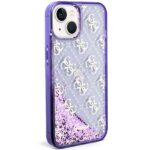 Guess GUHCP14SLC4PSGU iPhone 14 / 15 / 13 6.1" purple hardcase Liquid Glitter 4G Transculen - imagine 4