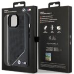 Case BMW BMHMP15S23PUCPK iPhone 15 / 14 / 13 6.1" black hardcase Perforated Twisted Line MagSafe - imagine 8