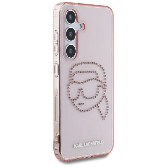 Case Karl Lagerfeld Rhinestones K. Head  Logo for Samsung Galaxy S25 pink - imagine 4