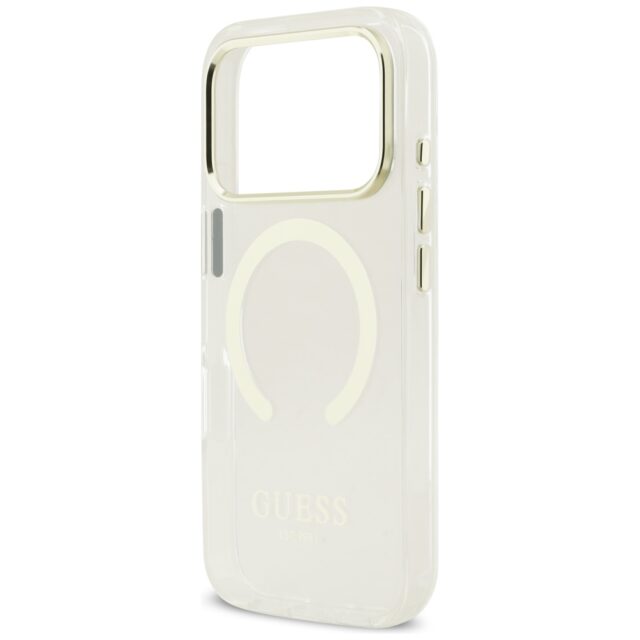 Guess Metal Outline MagSafe case for iPhone 17 Pro gold - imagine 6