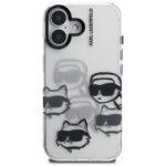 Case Karl Lagerfeld IML Multi K&C Head   Pattern for iPhone 16 transparent - imagine 3