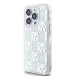 DKNY DKHCP15LLCPEPT iPhone 15 Pro 6.1" white hardcase Liquid Glitter Multilogo - imagine 2