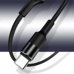 USAMS Braided U5 2A USB-C Cable black 1.2m SJ221TC01 (US-SJ221) - imagine 4