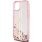 Guess GUHCP15MLFCSEGP iPhone 15 Plus /14 Plus 6.7" pink hardcase Liquid Glitter Gold Stripes - imagine 6