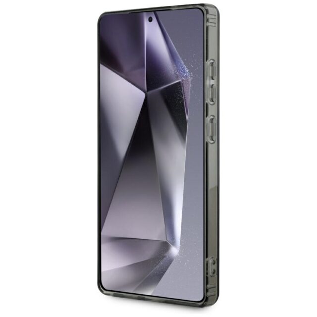 Case Guess Rhinestones Printed Classic Logo MagSafe Samsung Galaxy S25 Ultra black - imagine 5