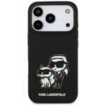 Case Karl Lagerfeld Silicone K&C Sketch  & Logo MagSafe for iPhone 17 Pro black - imagine 3