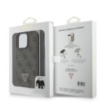 Guess GUHCP16XP4TDSCPW iPhone 16 Pro Max 6.9" brown hardcase Leather Metal Logo Strass Crossb - imagine 9