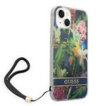 Guess GUOHCP14MHFLSB iPhone 14 Plus / 15 Plus 6.7" blue hardcase Flower Strap - imagine 3