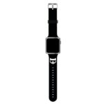 Karl Lagerfeld Pasek KLAWMSLCK Apple Watch 38/40/41mm black strap Silicone Choupette Heads