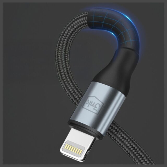 Cable 3MK Hyper Cable N-SERIES USB-A to Lightning 1m 5V/2.4A 12W black - imagine 4