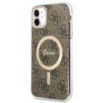Guess Set GUBPN61H4EACSW Case+ Charger iPhone 11 6,1" brown hard case 4G Print MagSafe - imagine 2