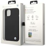 BMW BMHCP15SSILBK iPhone 15 / 14 / 13 6.1" black hardcase Silicone Metal Logo - imagine 8