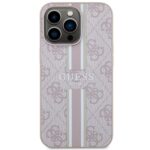Guess GUHMP13LP4RPSP iPhone 13 Pro / 13 6,1" pink hardcase 4G Printed Stripes MagSafe - imagine 3