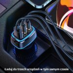 USAMS Car Charger 2xUSB-C + 1xUSB C24 105W Fast Charge white CC141TC02 (US-CC141) - imagine 4