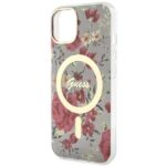 Guess GUHMP14SHCFWSA iPhone 14 / 15 / 13 6.1" khaki hardcase Flower MagSafe - imagine 6