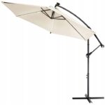 Black Forest Garden Parasol, 3m Cantilever Large Beige - imagine 2