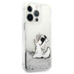 Karl Lagerfeld KLHCP13XGCFS iPhone 13 Pro Max 6,7" silver hardcase Liquid Glitter Choupette F - imagine 4