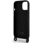 Karl Lagerfeld KLHCP15SSCBSKNK iPhone 15/ 14 / 13 6.1" hardcase black Crossbody Silicone Ikon - imagine 6