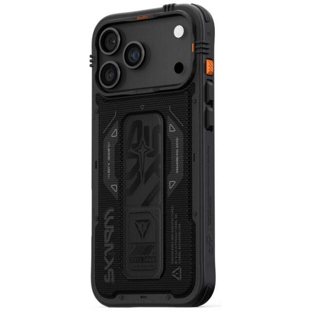 Skinarma Phantom Case for iPhone 17 Pro Max Magnetic Charging + Grip Stand Black - imagine 2