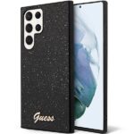 Guess GUHCS23LHGGSHK S23 Ultra S918 black hard case Glitter Script