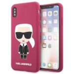 Karl Lagerfeld KLHCPXSLFKFU iPhone X/Xshardcase fushia Silicone Ikonik