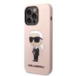 Karl Lagerfeld KLHMP14LSNIKBCP iPhone 14 Pro 6,1" hardcase pink Silicone Ikonik Magsafe - imagine 2