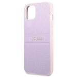 Guess GUHCP13SPSASBPU iPhone 13 mini 5,4" purple Saffiano Hot Stamp & Metal Logo - imagine 6