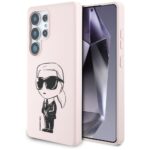 Karl Lagerfeld Silicone Graffiti Ikonik Printed Logo MagSafe Case for Samsung Galaxy S25 Ultra Pink