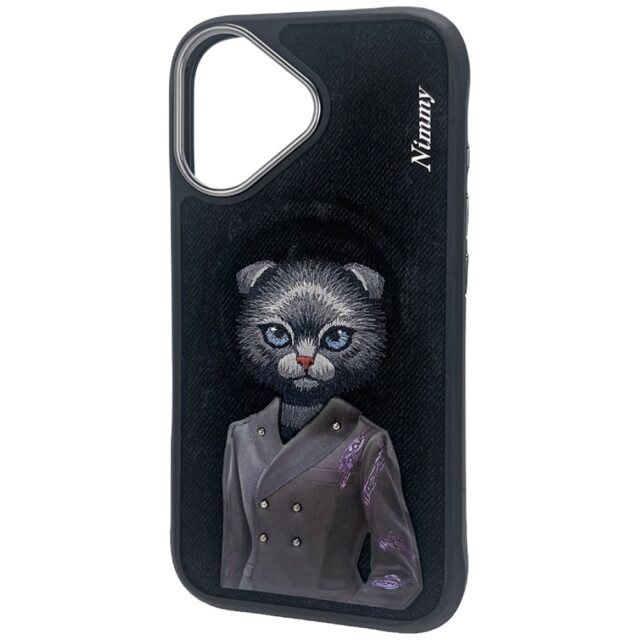 Case Nimmy Magnetic fashion cute pet     MagSafe for iPhone 16 black - imagine 3