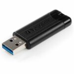 Verbatim USB-A 3.2 Gen 1 PinStripe Flash Drive 128GB black 49319