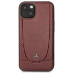 Mercedes MEHCP14SARMRE iPhone 14 / 15 / 13 6.1" Red Hardcase Leather Urban Bengale - imagine 3
