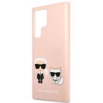 Karl Lagerfeld KLHCS22LSSKCI S22 UltraS908  hardcase light pink Silicone Ikonik Karl & C - imagine 6