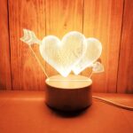 3D Broken Hearts Night Light Extralink Home, Optical Illusion for Bedroom USB - imagine 3