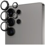 PanzerGlass Hoops Lens Protector Tempered Glass for Samsung Galaxy S25 Ultra Black - imagine 2